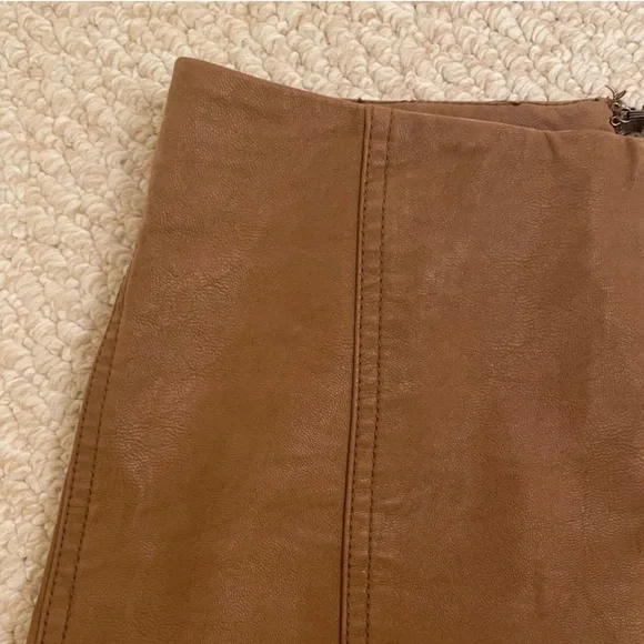 Free People Modern Femme Vegan Leather Mini Skirt - Picture 2 of 4